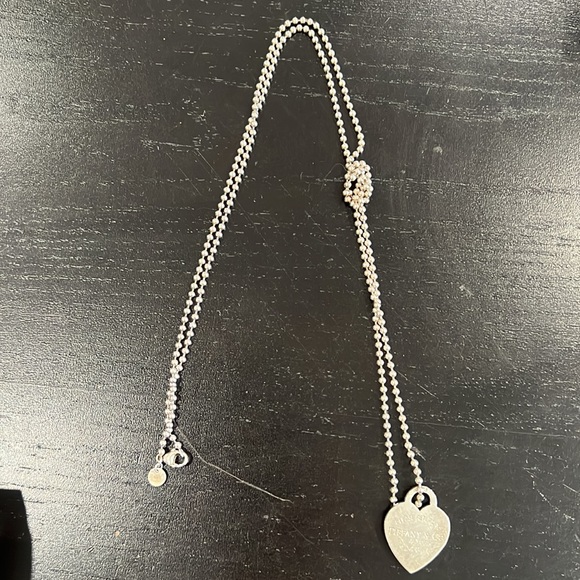 Tiffany & Co 34 in bead chain and Tiffany & Co. heart pendant. - Picture 3 of 3